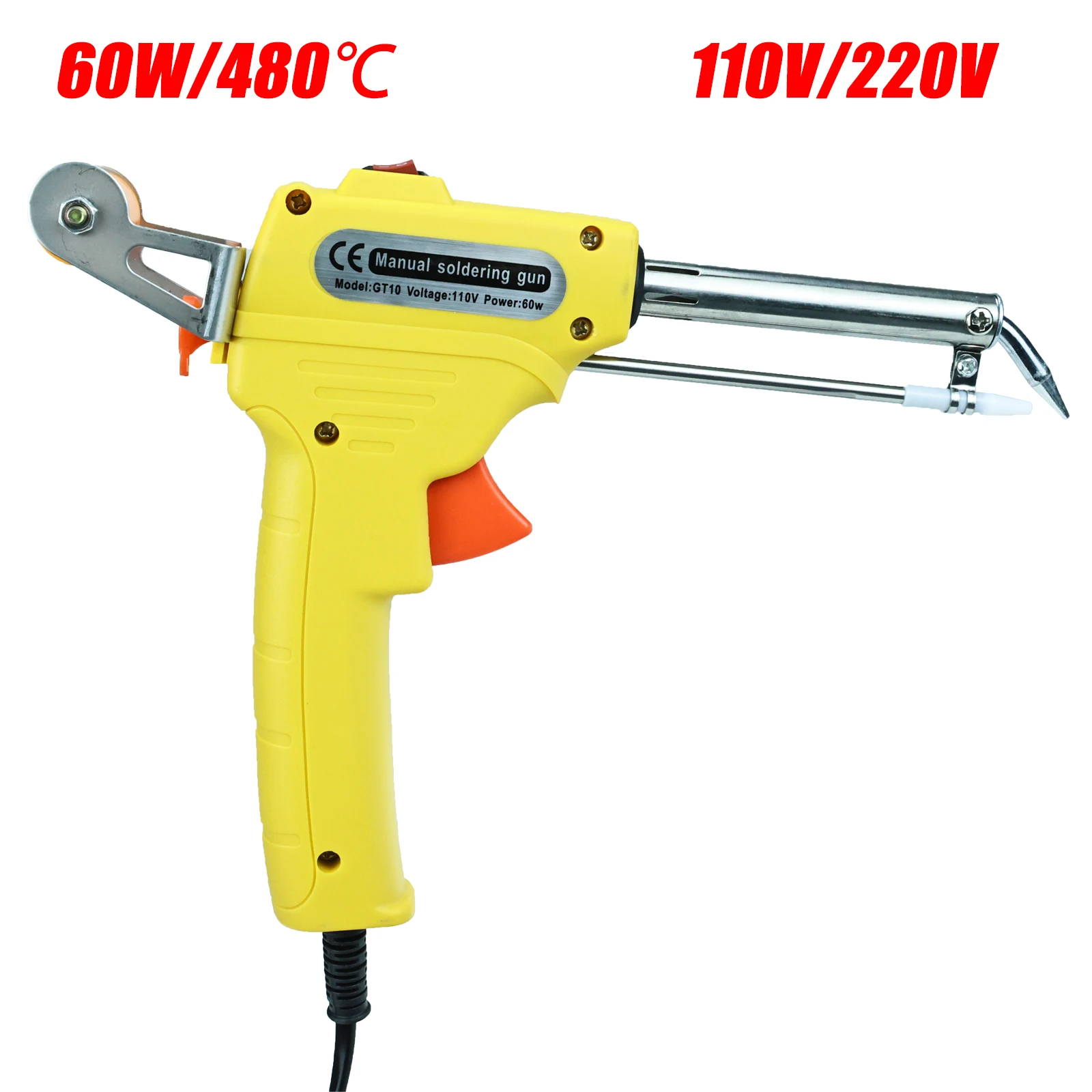 60W Electric Soldering Iron 220V/110V Automatic Tin Feeding Soldering Iron Gun Hand-held Welding Machine Heating Repair Tools new tile cutting machine manual push knife floor tile hand held thickened professional floor cutter push knife hand tool 800mm