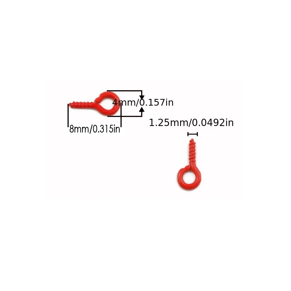 보석 제작용 미니 금속 페그용 소형 나사 아이 핀, 다채로운 아이 핀 후크, 금속 나사 아이 핀, 4*8mm, 5*10mm, 500 개