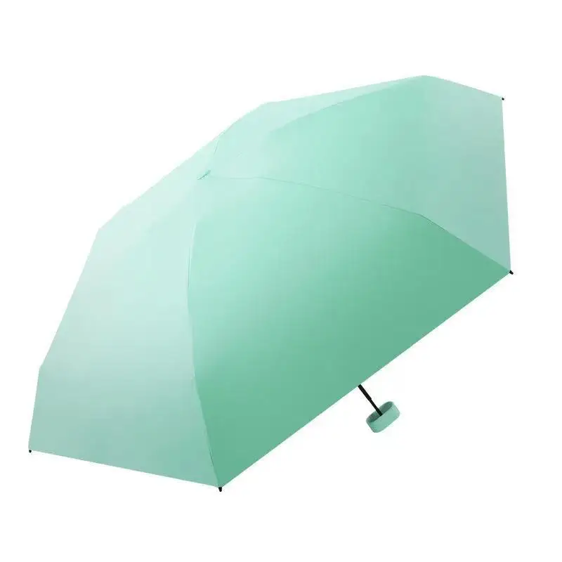Compact UV Protection Travel Umbrella - Mini Pocket-Sized, Rainproof & Sun Shield 5-Fold Parasol