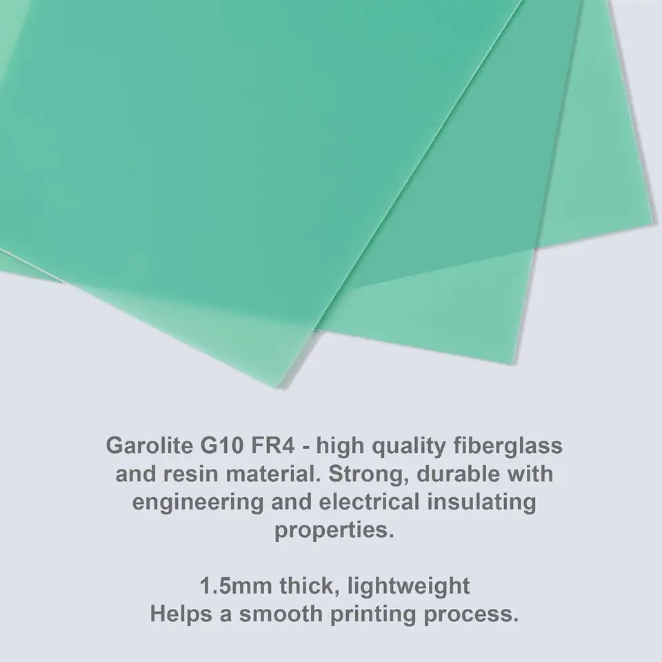 G10 FR4 Garolite Sheets 235x235mm, 1/16" Thick, Fiberglass Plastic Composite Build Surface Plate Bed for 3D Printers - 3 Pcs image 5