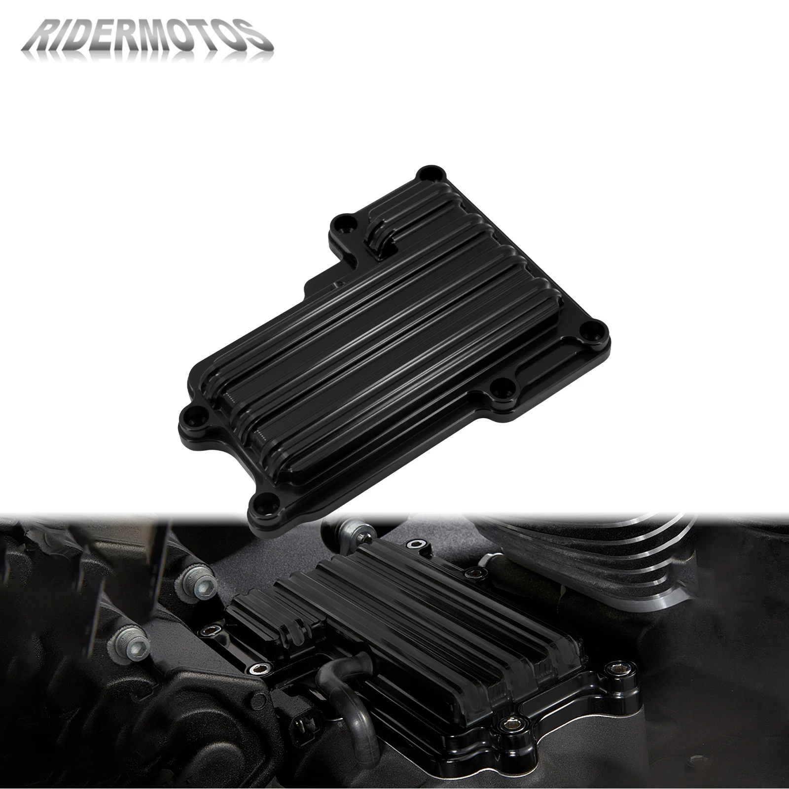 

Верхняя крышка коробки передач мотоцикла, черная алюминиевая для Harley Touring Road Glide FLTRX FLHR 07-2016 Softail FXDB FLSTN Dyna FLSTF