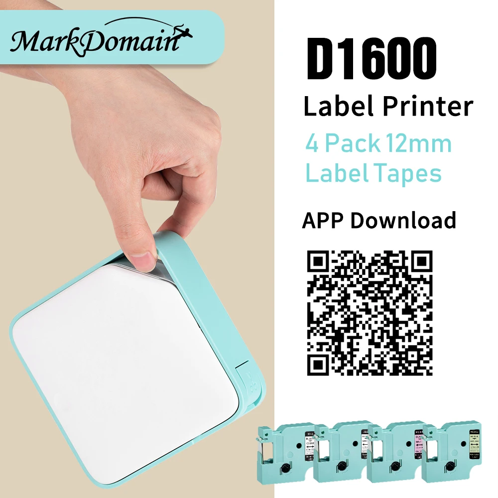 

D1600 Label Maker bluethooth Label Printer Pocket Labeling Machine Ribbon Tape Thermal Transfer Printer for School Home Office