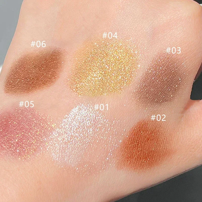 Double-Ended Eyeshadow Stick 6 Colors Waterproof Long-Lasting Matte Glitter Contour Highlight Certified Unisex