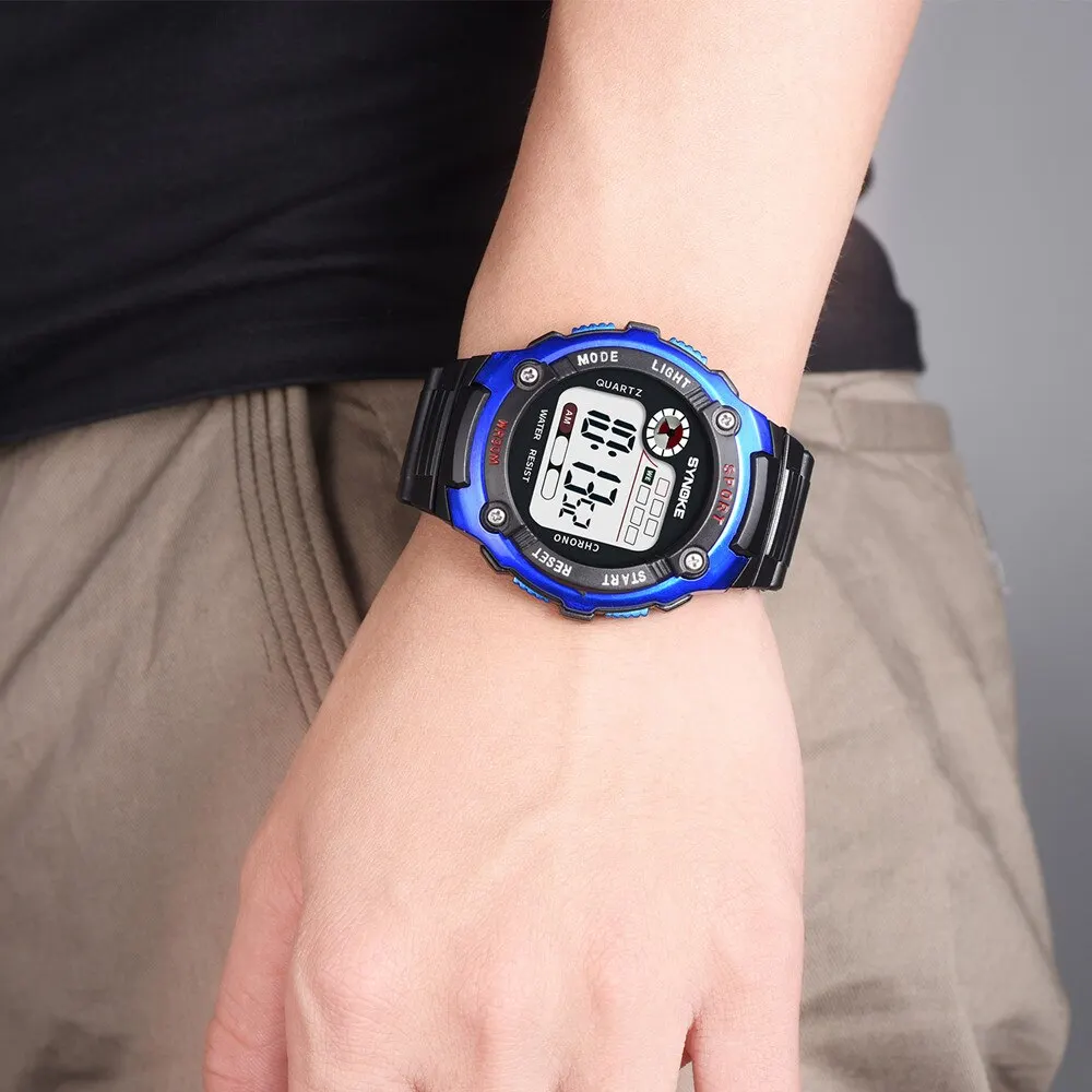SYNOKE Electronic Watch For Men Sport Watch Multifunction Military Sports Waterproof Luminous LED Digital Student Fashion 4