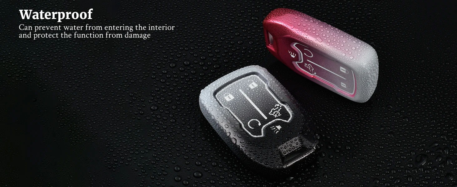 Farbverlaufs-Auto-Fernschlüsselanhänger-Shell-Gehäuseabdeckung, passend für GMC Sierra Chevrolet Silverado 1500 2500 3500HD Chevy Keyless – Detail 9