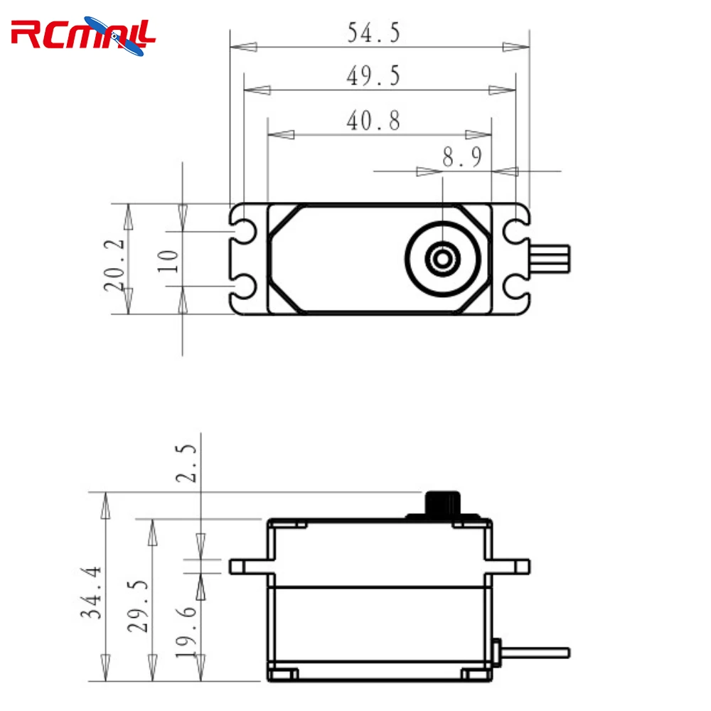 Servo numérique sans brosse 55KG Dsservo BLS4355 180/270° pour RC