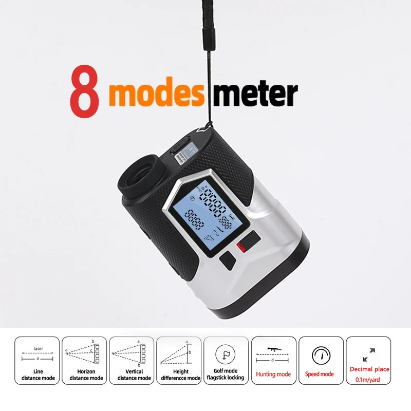 Rechargeable Golf Laser Rangefinder 1200m 650m With Slope Adjusted Flag-Lock Vibration Distance Meter Telescope Hunting laser rangefinder distance meter
