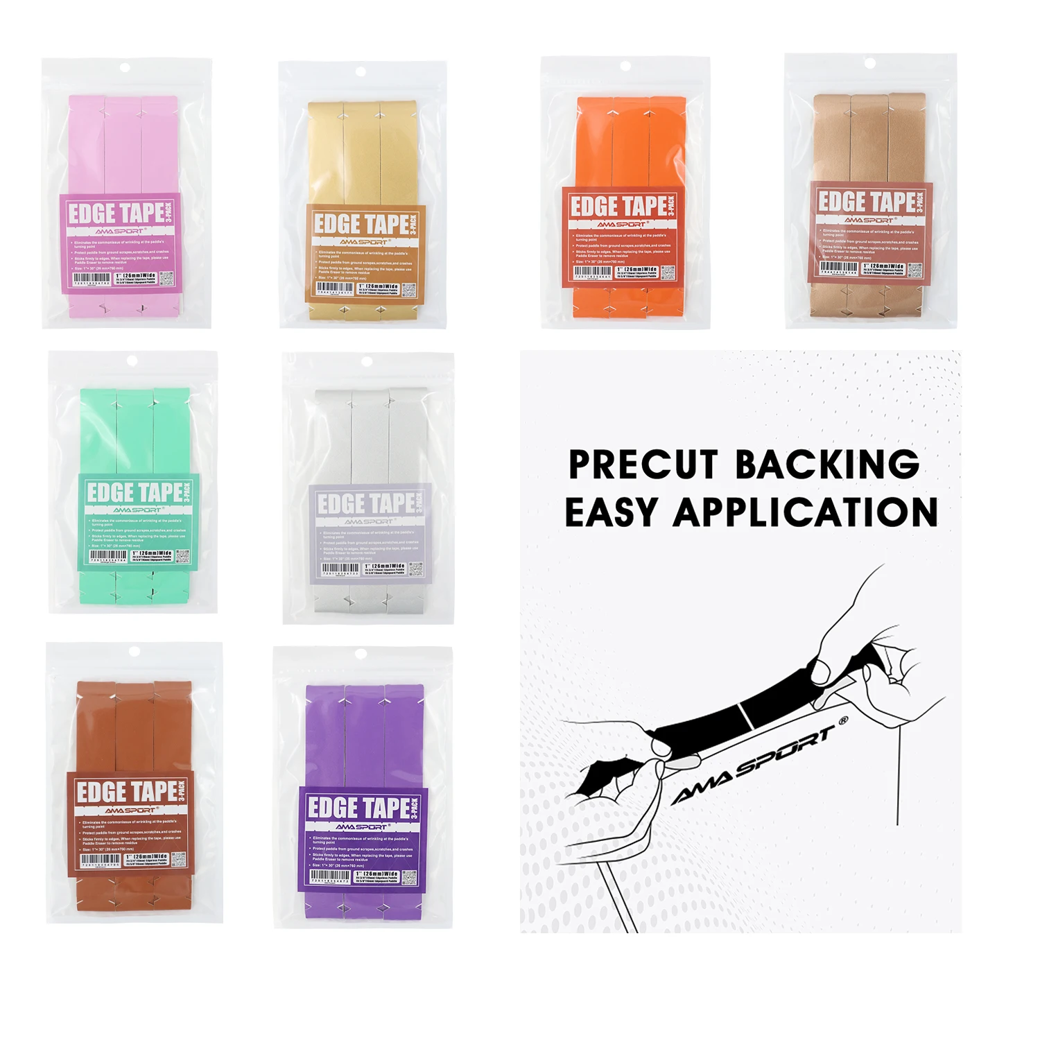 Pickleball Paddle Protection Tape-Paddle Head Edge Guard-Racket Edge Protection Tape-Fit Perfectly Curved Easy Application pickleball paddle tape