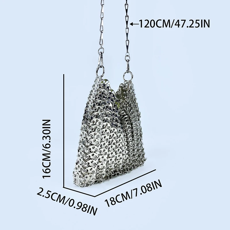 2024 hot metal iron sheet bag, large-capacity crossbody  display picture 3