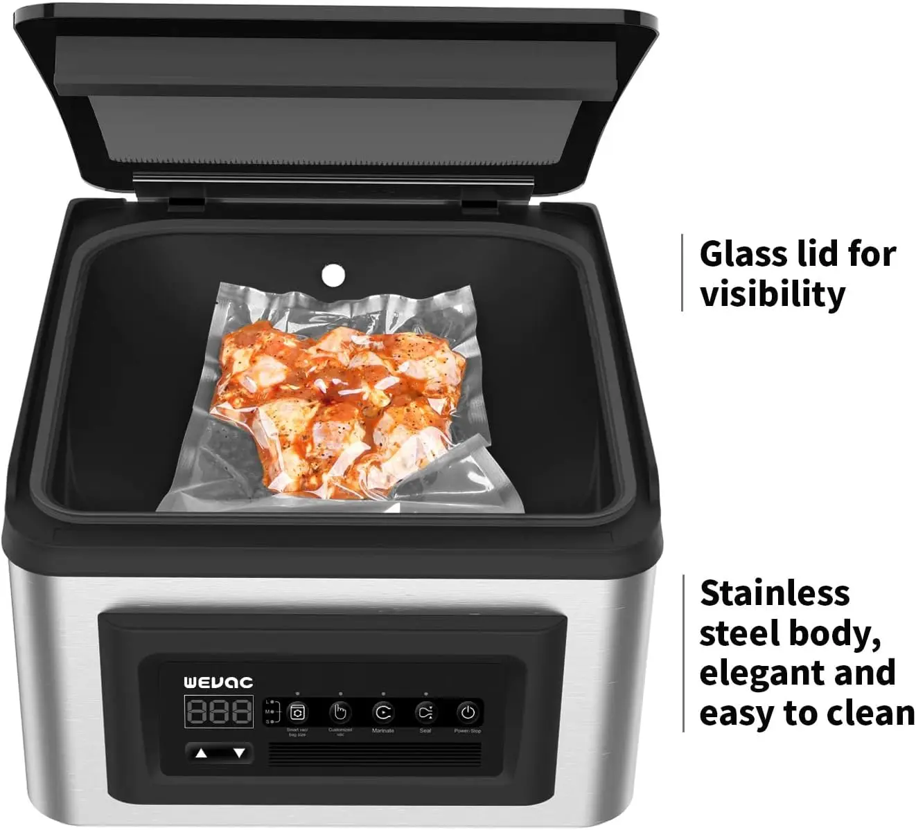 12-Inch Chamber Vacuum Sealer CV12 - For Fresh Meats, Soups, Sauces. Heavy Duty, Commercial Width, Compact 4