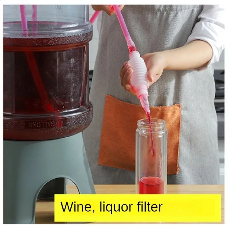 1Pcs Food Grade Wine Extractor Household Semi-automatic PP Wine Extractor Siphon Enzyme Baijiu Filter Equipment