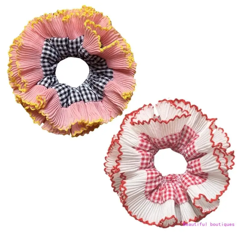 Vintage Lace Hair Scrunchy Women Hair Bun Hairpieces Hair Scrunchies Female Headdress Teenager Girl Hair Styling Tool DropShip