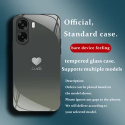 Loving Heart Design Tempered Glass Protective Back Case Cover for OPPO A6 Pro 4G (HFPTBLKAX004)