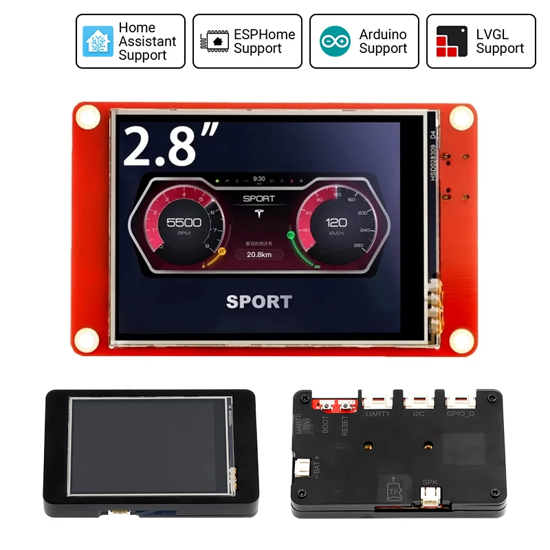 Touch Screen Display Module CrowPanel-ESP32 2.8 Inch 240*320 Resolution HMI TFT-LCD Smart with 16 Lessons for Arduino/LVGL