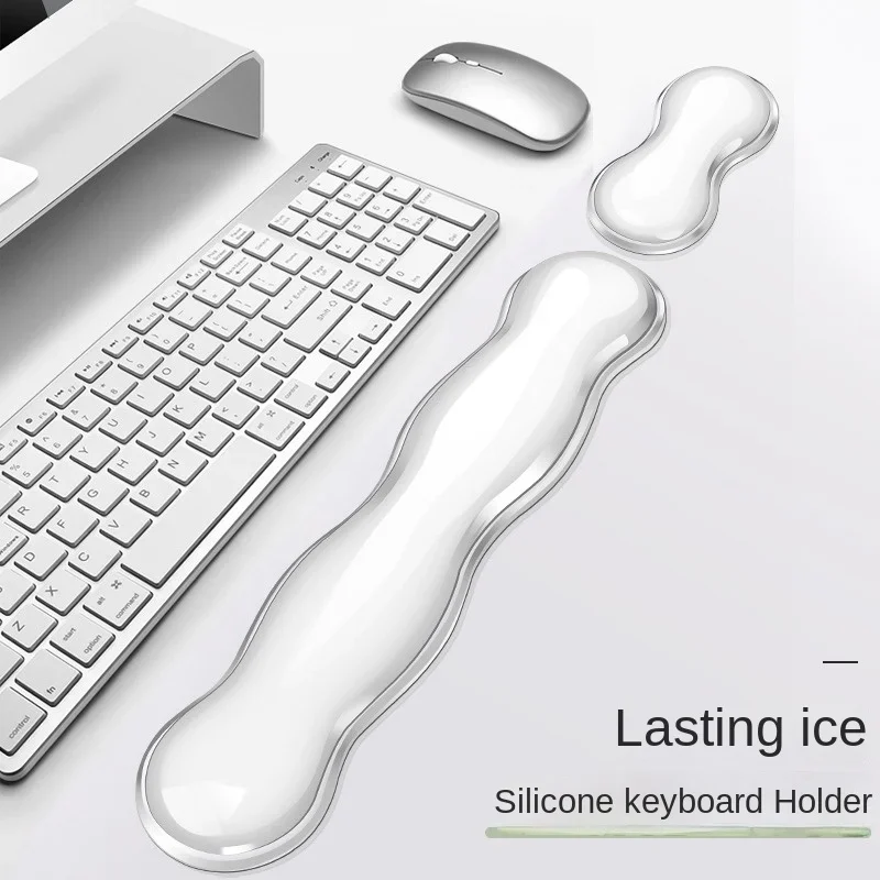 Mouse Pad Wrist Pad Ergonomic Mouse pad Wrist antislip silicone transparent Wrist brace Support Mat Memory Pad Computer Laptop keyboard Mat