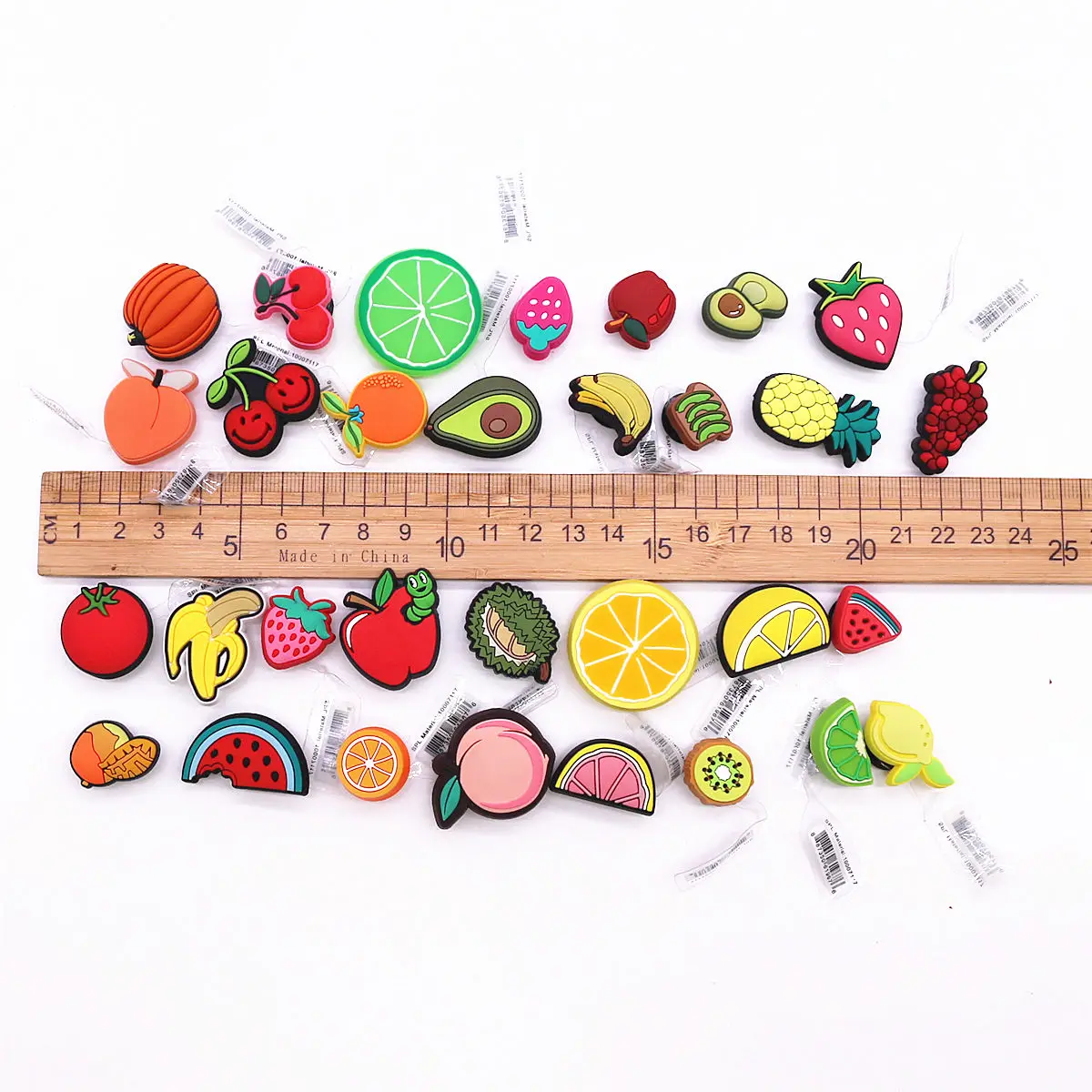 Shoe Charms 1pcs Original PVC Fruits Shapes Designer Sandal Upper Decorations Clogs Accessories