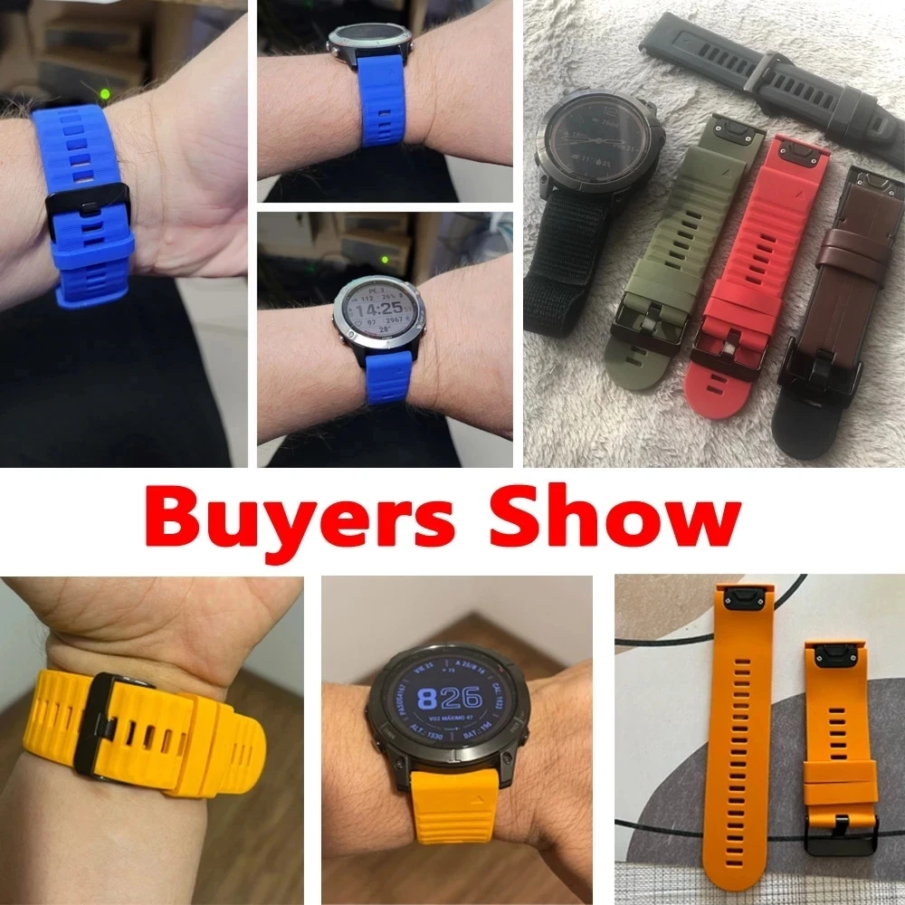 Durable Silicone QuickFit Watchband Bracelet in Multiple Sizes
