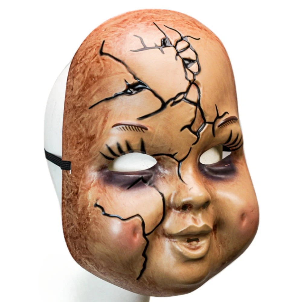 Horror Halloween Maschera Per Il Viso Spaventoso Chucky Doll Mask Masquerade Mask Costume Cosplay Crack Face Mask Baby Full