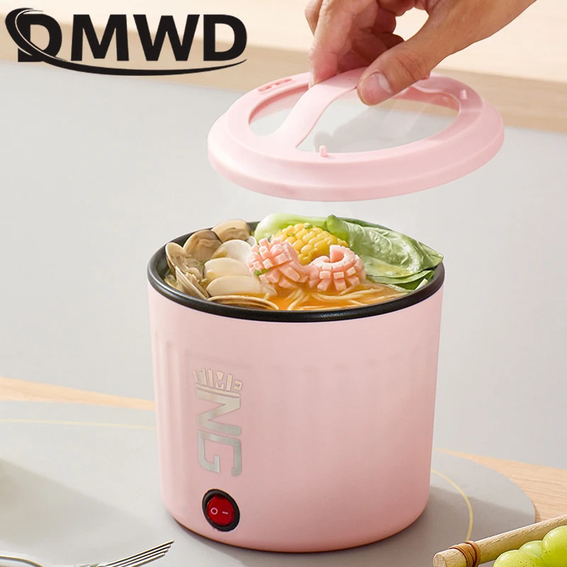 110V/220V Electric Hot Pot Multifunction Rice Cooker Skillet Instant Noodle Pot Porridge Soup Stew Meals Heater Frying Pan