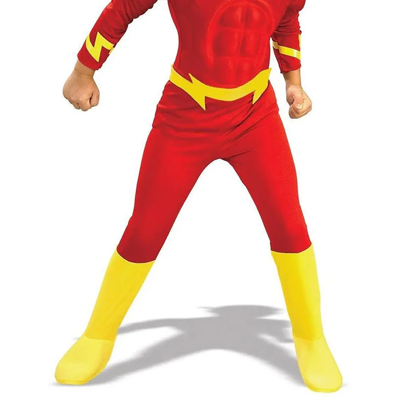 Boys Girls Children Flash Costume Fancy Cloth Kids Fantasy Comics Movie Carnival Party Halloween Cosplay Costumes superhero cosplay costume kids cosplay costume