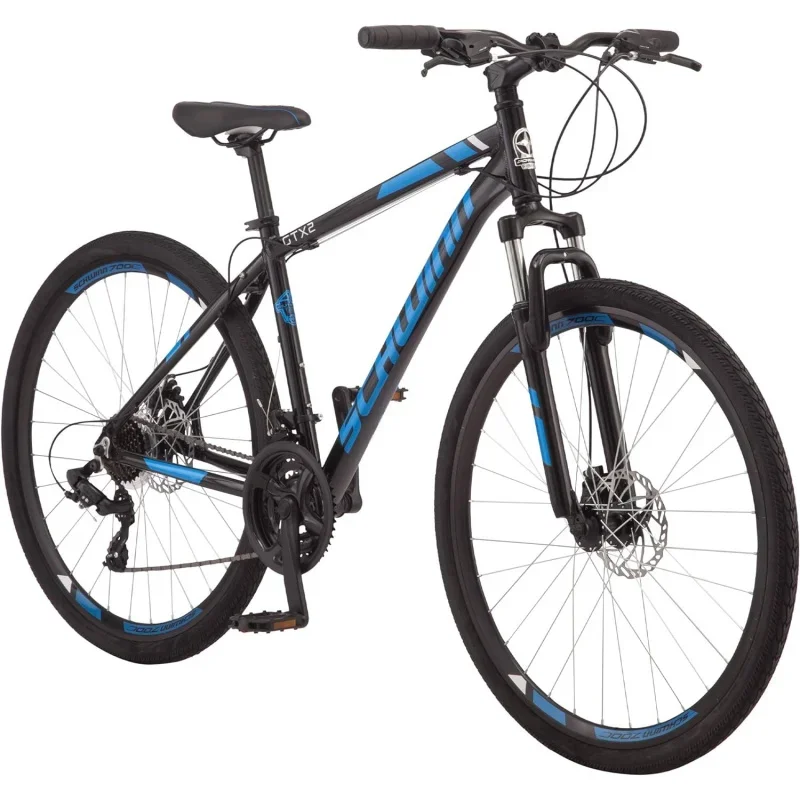 GTX Comfort Adult Hybrid Bike, Men and Women, Dual Sport Bicycle, 700c Wheels, Step-Through or Step-Over Lightweight Aluminum Fr