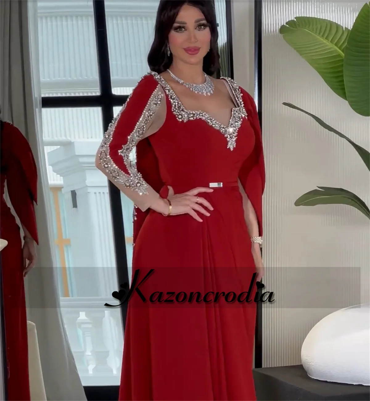 فستان كازون حورية البحر العريس أم العروس طويل للنس...