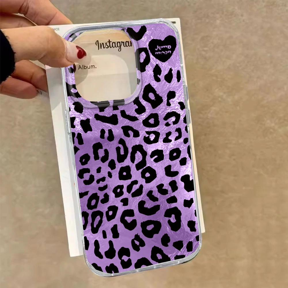 Vintage White Leopard Print Phone Case Cover