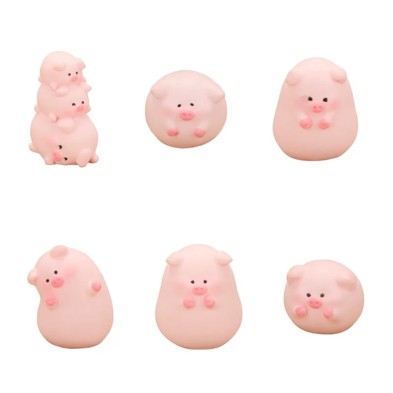 Cute Mini Piggy Ornament Cartoon Pig Figurine Micro Landscape Car Interior Home Desktop Decoration home decor