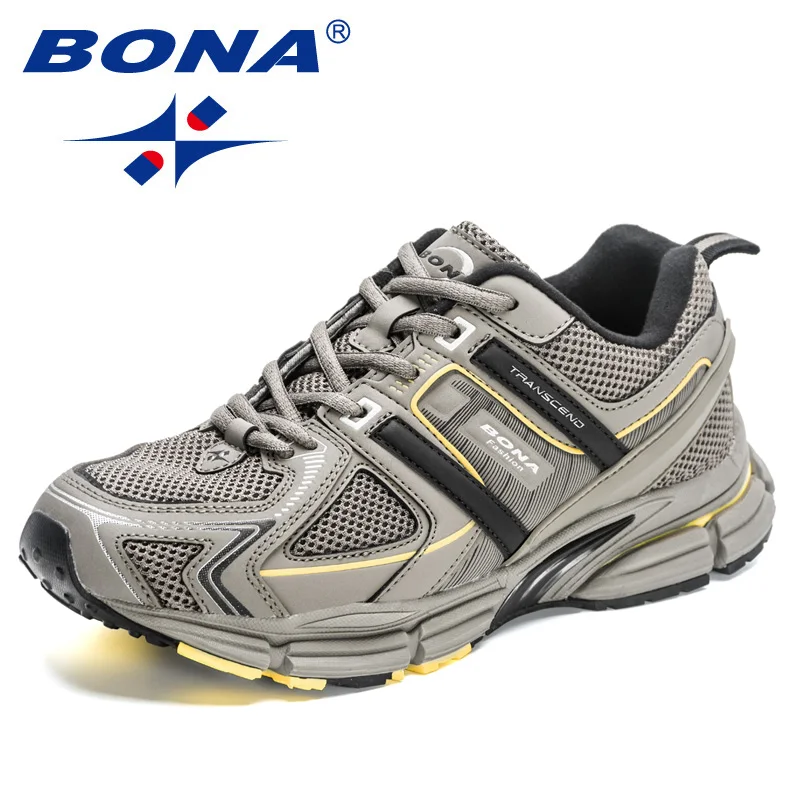 BONA New Designers Light Running Jogging Mesh Shoes Breathable Comfortable Men Sneaker Casual Outdoor Sport shoes Man Mesh running shoes men sneakers