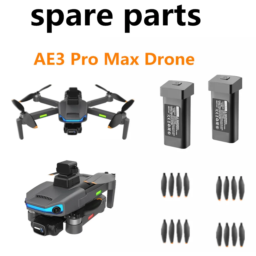 

AE3 PRO MAX Drone Battery 7.4V 3000mAh /Propeller Blade /AE3 PRO MAX Dron Spare Parts Original Accessories