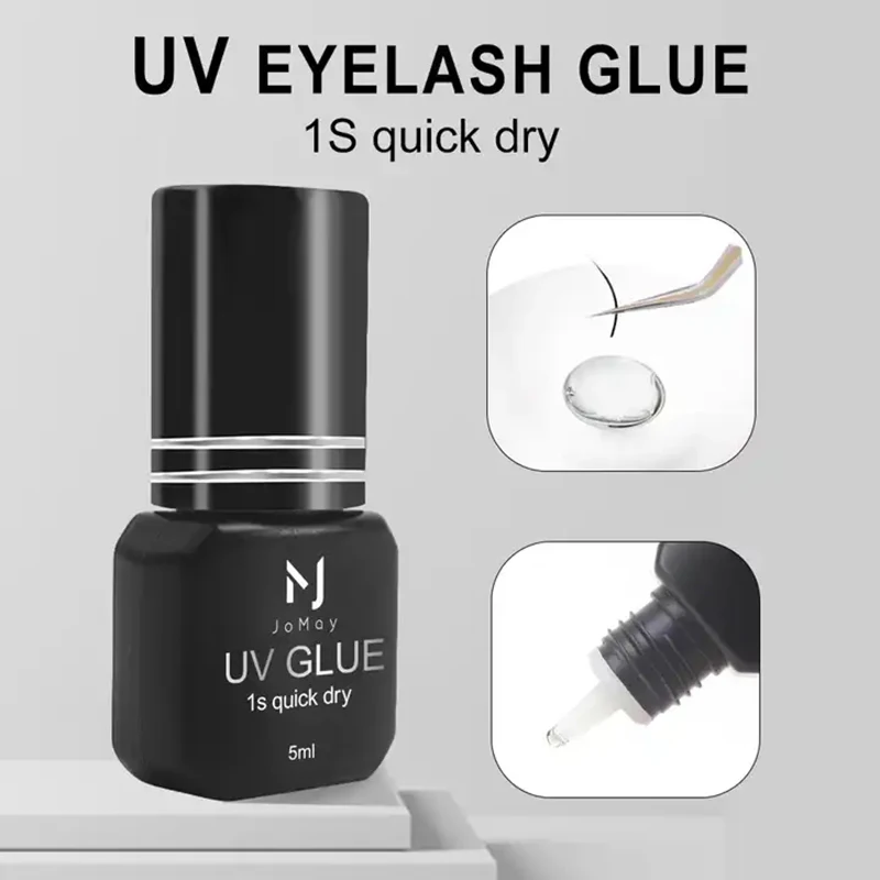 UV Eyelash Glue Waterproof Cosmetic Glue Eyelash Extension Products Dry Quickly 1 Second Lasting 100 Days UV Glue 5ml for Lash 4