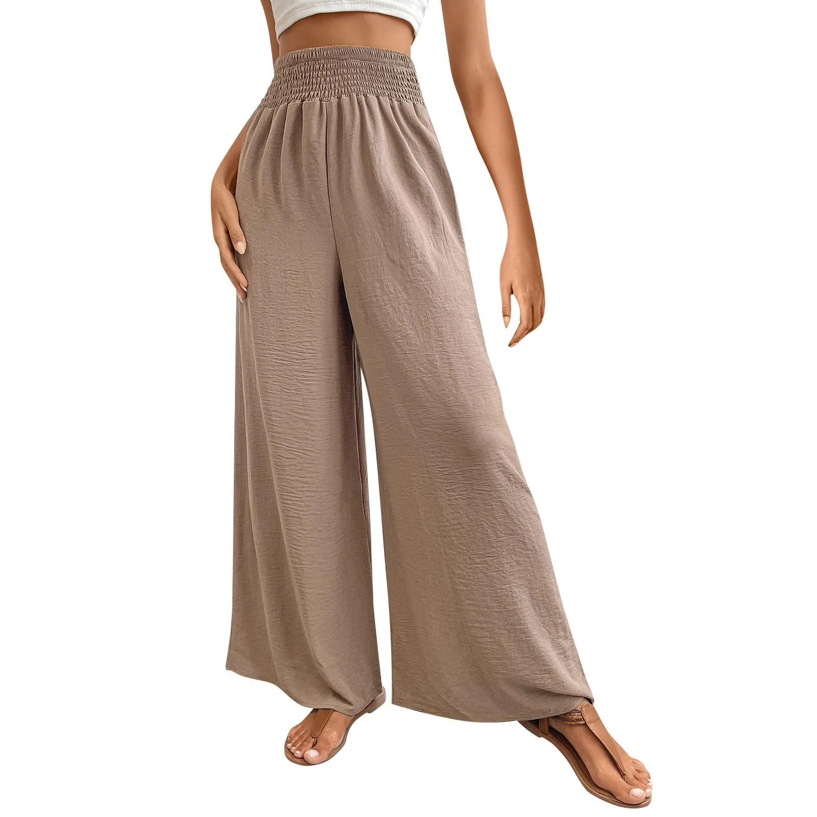 Chiclily Belted Wide Leg Pants for Women High Waisted Business