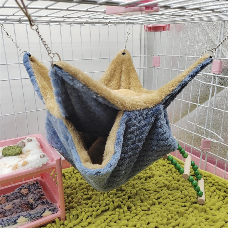 Title 7, Hamster Hammock Hanging Double Thick Plush Bed ...