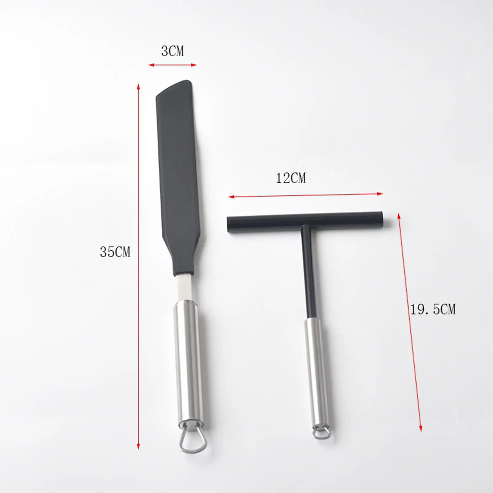 Pancake Tool Crepe Spreader and Spatula Set Pancake Batter Spreader Kitchen Gadgets Pancake Cooking Tools Egg Pie Scraper for Stall 2 Pieces