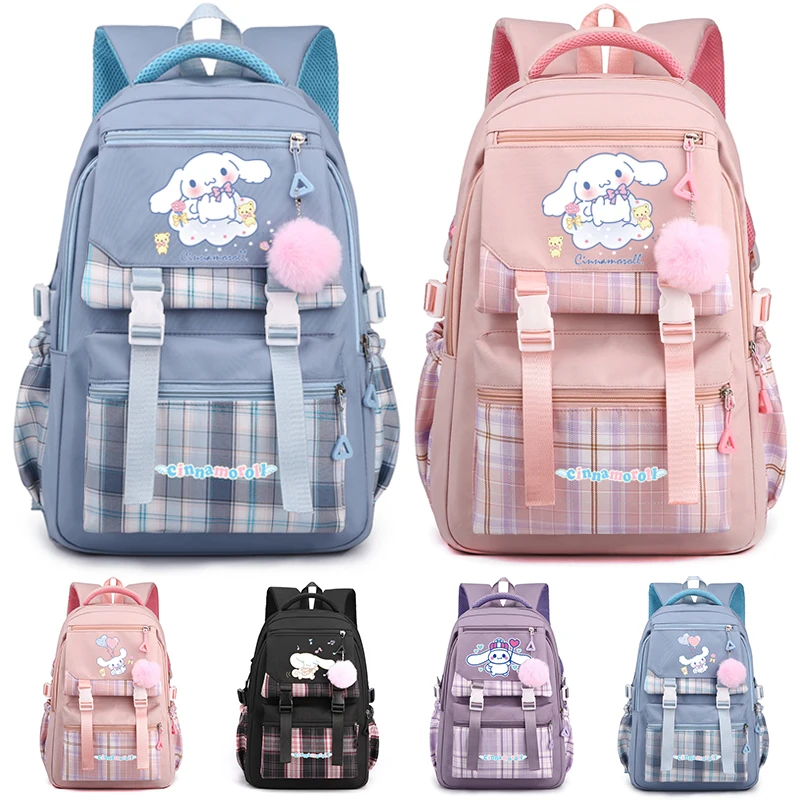 

Sanrio Cinnamoroll Backpack Children Girl Black Blue Boy Schoolbag Kawaii Student Anime School Bag Laptop Travel Bag Toy Gift