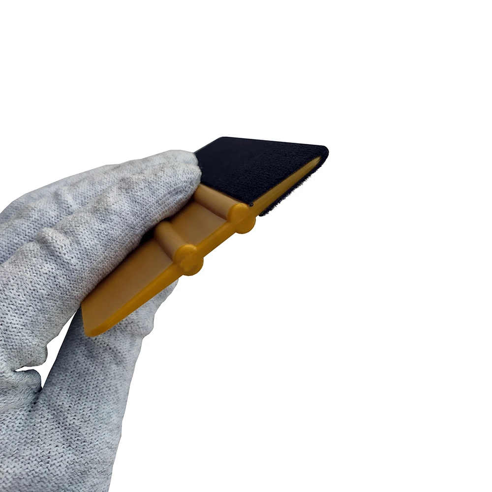 5PCS Gold Plastic vinyl squeegee window tinting squeegee automotive film tools Squeegee with Black Fabric Edge Bubble Clean Scraper Vinyl Wrap Tools A62F