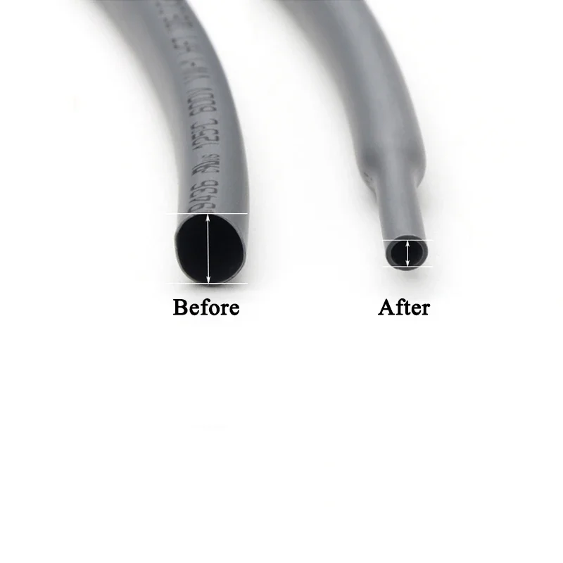 Heat Shrink Tubing Heat Shrink Tube Cable Sleeve Heat Shrink Cable Sleeve Protective Sleeve 1~10m Heat Shrink Tube 2:1 Grey Dia 1 2 3 4 5 6 7 8 9 10 12 14 16 20 25 30 40 50mm Polyolefin Thermal Cable Sleeve Insulated