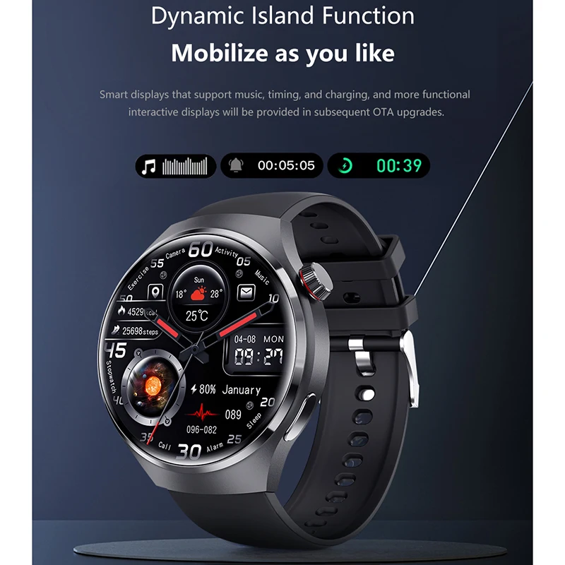 Smart Watch For HUAWEI GT4Pro GPS NFC Smart Watch Men Watch 4 Pro 360*360 AMOLED Screen Heart Rate Bluetooth Call Waterproof Man Smartwatch