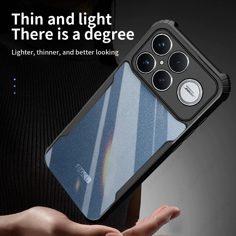 Acrylic Transparent Shockproof Case with Car Magnetic Holder Ring