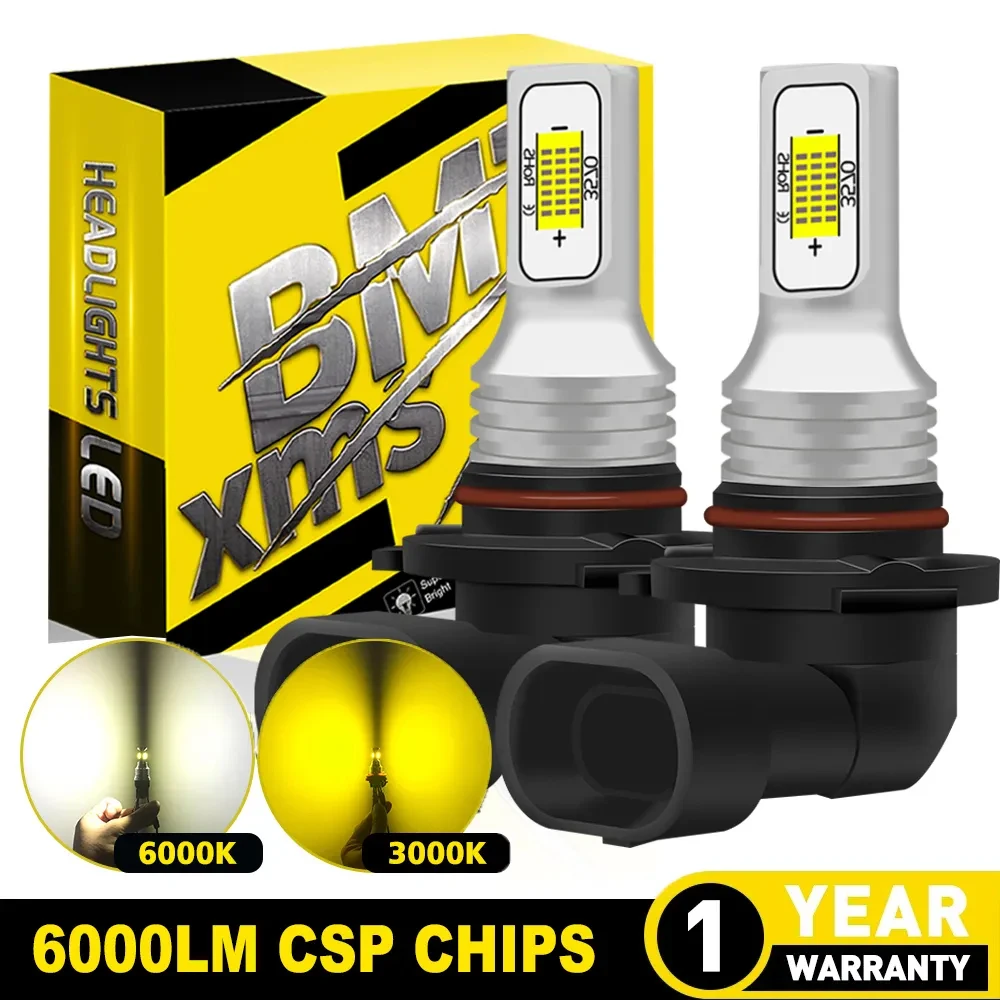 BMTxms 2PCS H8 H11 H7 LED 전구 안개등 헤드라이트 H27 880 H16 HB3 9006 HB4 H16 LED 지프 오펠 볼보 푸조 시트로엥 닷지