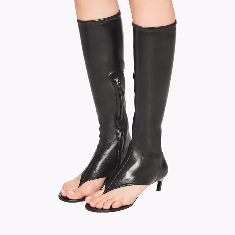 Fashionable Thin High Heel Side Zipper Women's High Tube Cool Boot