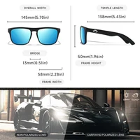 BLUE OTTER Polarized UV-Protective Anti-Glare Square Unisex Sunglasses - HD Vision for Sports & Daily Use BT05 - Image 4