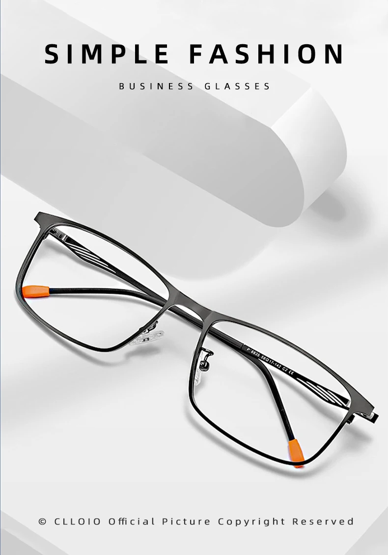 CLLOIO Ultraleichte Herren-Business-Lesebrille mit großem Rahmen, Anti-Blaulicht-Myopie, Hyperopie-Korrektur, Korrekturbrille – Detail 5
