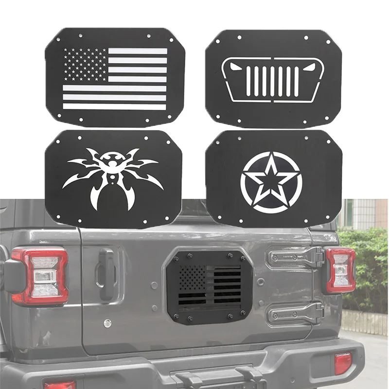 

Spare Tire Carrier Delete Filler Plate for Jeep Wrangler JL 2018-2023 Aluminum Car AccessoriesTailgate Vent Cover