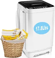 Portable Washing Machine  Portable Washer,.ft Washer and  Drain Pump, 10 Programs 8 Water 1