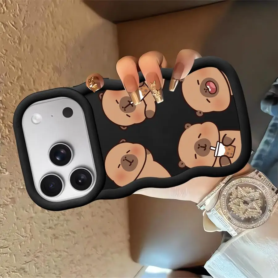 Hülle für iPhone XR 14 16 Pro Max 12 17 Air 13 11 15 Plus 8 Weiche Handyhülle Niedliche Cartoon-Capybara – Detail 5