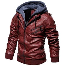  Oblique Zipper Motorcycle Leather Jacket Men Brand Military Hooded  PU Leather Jackets Autumn Coat Plus Size S-5XL Dropshipping 