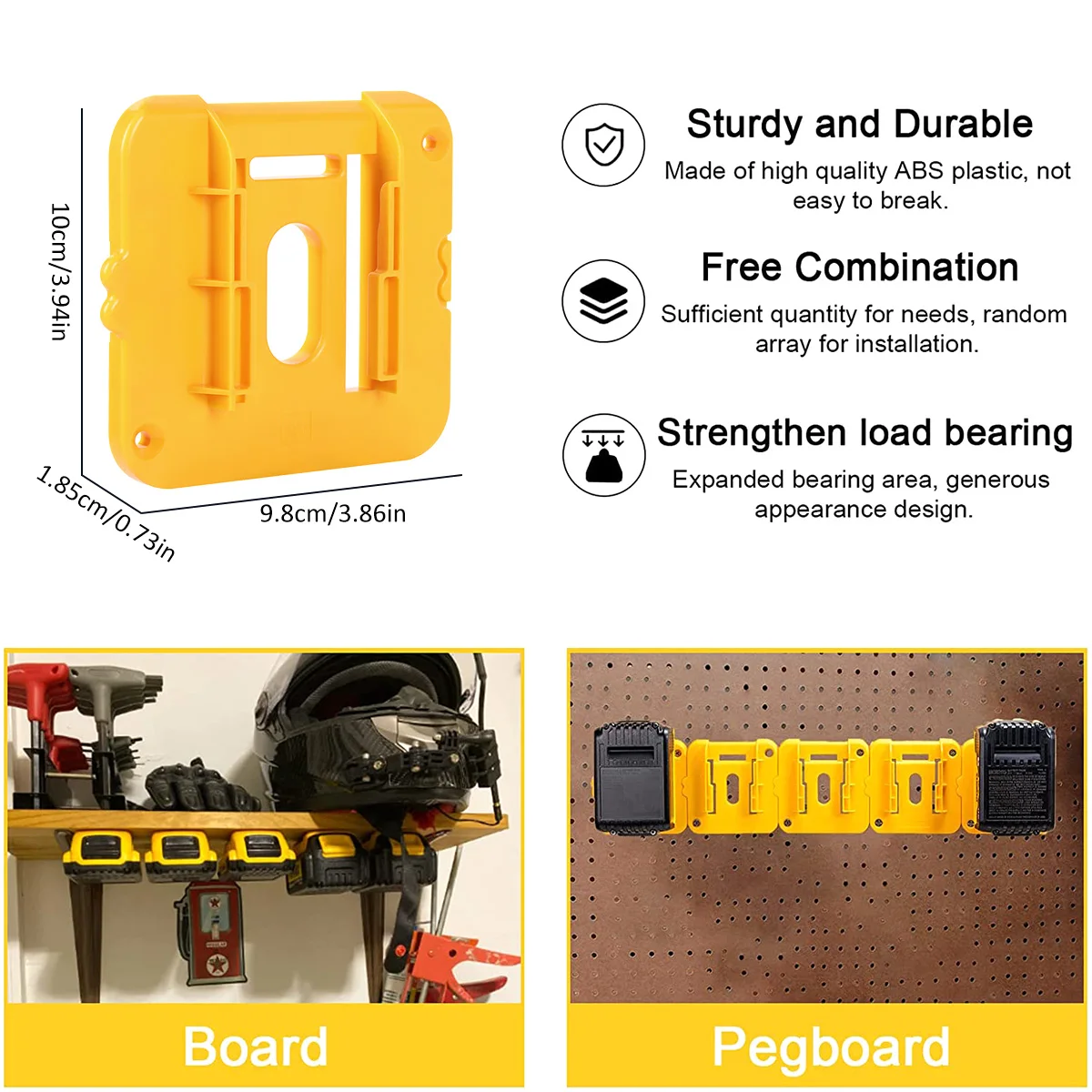 Battery Holder For 20V Battery Plastic Lithium Battery Dock Holder Wall Mount Batteries Storage Hanger for Garage Workshop 3