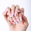 20Tips Glitter Heart Semi Cured Nail Gel Strips Romantic Valentine Gel Nail Stickers Long Lasting Self-Adhesive Gel Nail Wraps 2