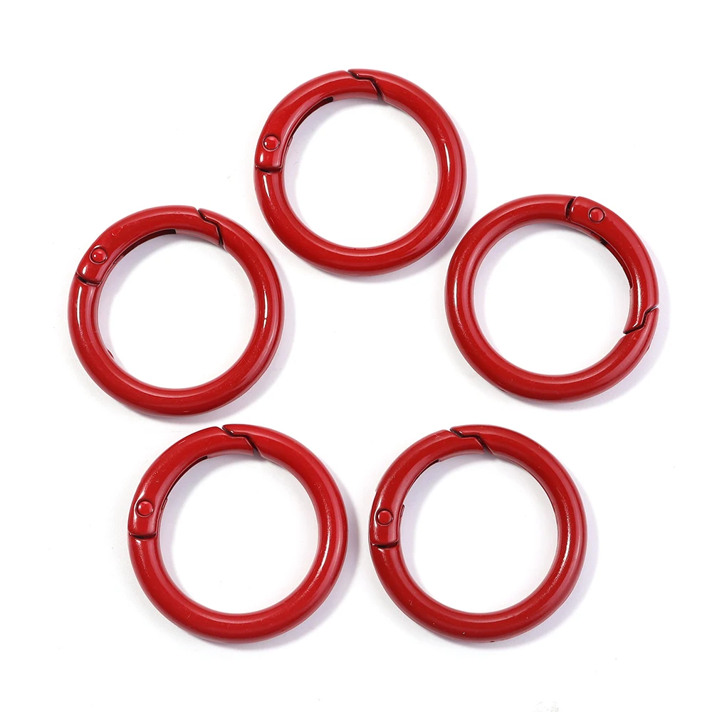 Metal O Ring Spring Clasp Openable Carabiner Clips - Set of 5/10 Keychain & Craft Accessories